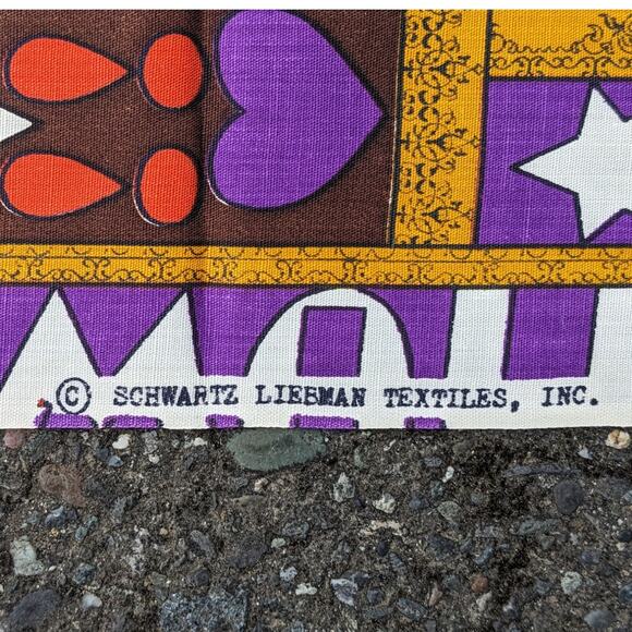 COUNTERCULTURE EXCLAMATORY FABRIC "What Now?" 4 Yards Unique Mod Vintage 1960's - Picture 2 of 7